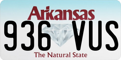 AR license plate 936VUS
