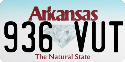 AR license plate 936VUT