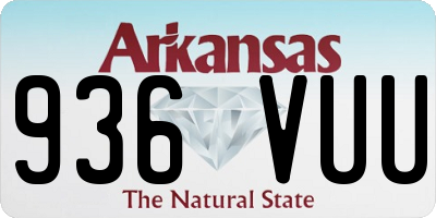 AR license plate 936VUU