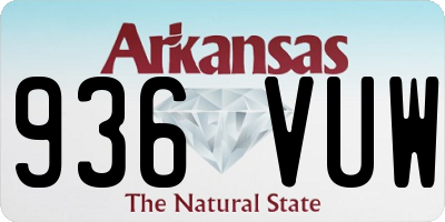 AR license plate 936VUW