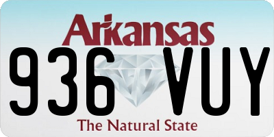 AR license plate 936VUY