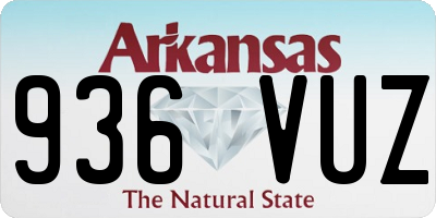 AR license plate 936VUZ