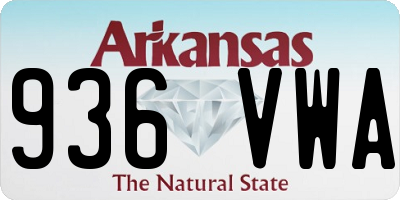 AR license plate 936VWA