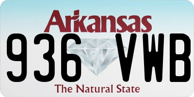 AR license plate 936VWB