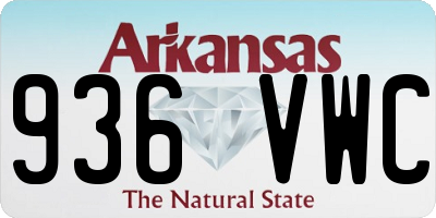 AR license plate 936VWC
