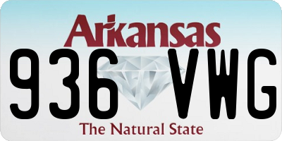 AR license plate 936VWG