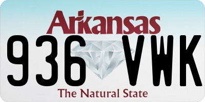 AR license plate 936VWK