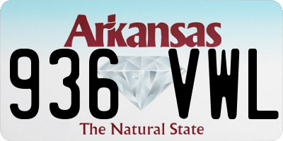 AR license plate 936VWL