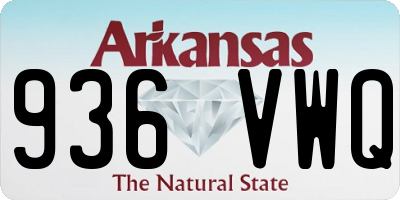AR license plate 936VWQ