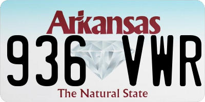 AR license plate 936VWR