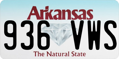 AR license plate 936VWS