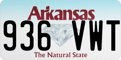 AR license plate 936VWT