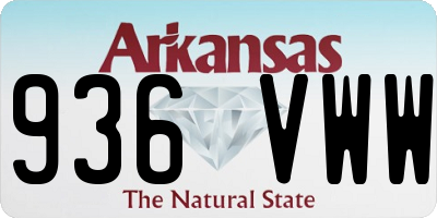 AR license plate 936VWW