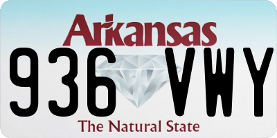 AR license plate 936VWY