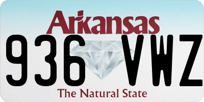 AR license plate 936VWZ