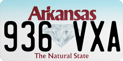 AR license plate 936VXA