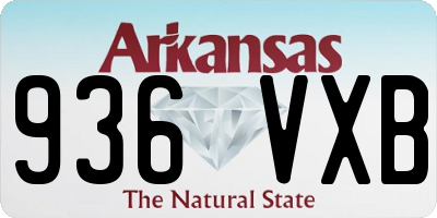 AR license plate 936VXB