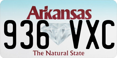 AR license plate 936VXC