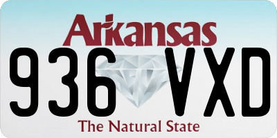 AR license plate 936VXD