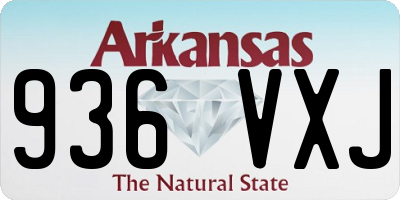 AR license plate 936VXJ