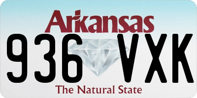 AR license plate 936VXK