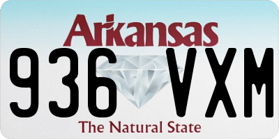 AR license plate 936VXM