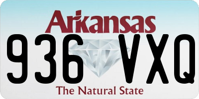AR license plate 936VXQ