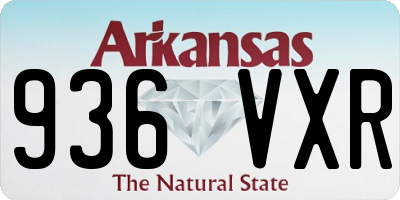 AR license plate 936VXR