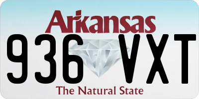 AR license plate 936VXT
