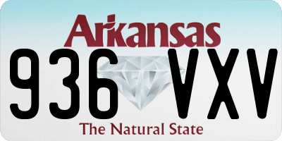 AR license plate 936VXV