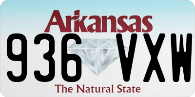 AR license plate 936VXW