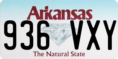 AR license plate 936VXY