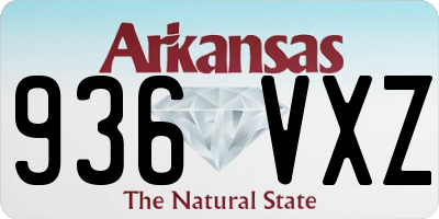 AR license plate 936VXZ