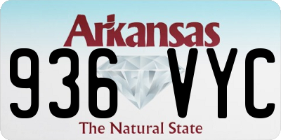 AR license plate 936VYC