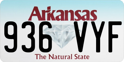 AR license plate 936VYF