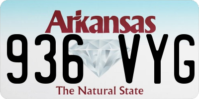 AR license plate 936VYG