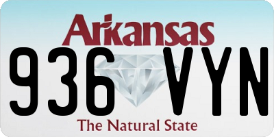 AR license plate 936VYN