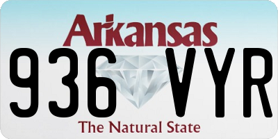 AR license plate 936VYR