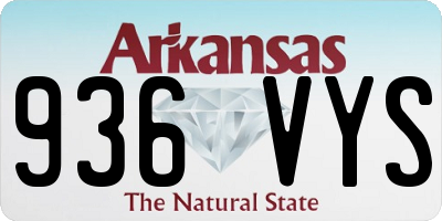 AR license plate 936VYS