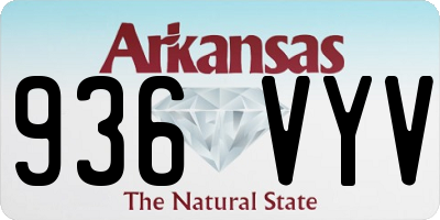 AR license plate 936VYV
