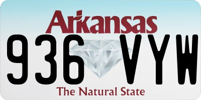 AR license plate 936VYW