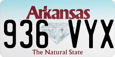 AR license plate 936VYX