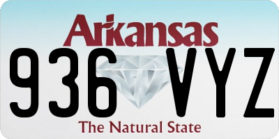AR license plate 936VYZ