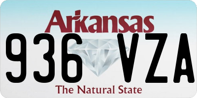 AR license plate 936VZA