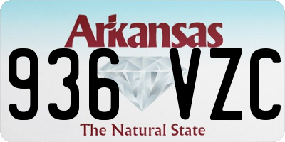AR license plate 936VZC
