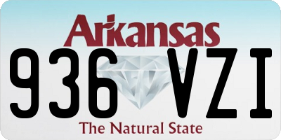 AR license plate 936VZI