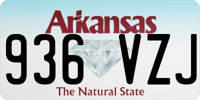 AR license plate 936VZJ