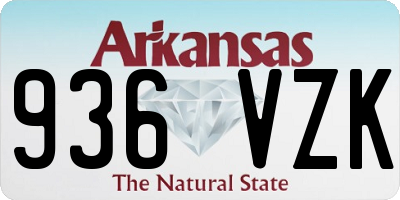 AR license plate 936VZK