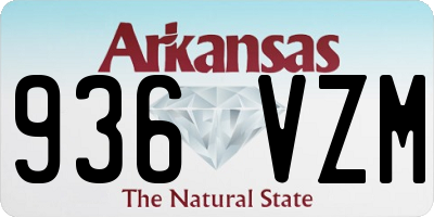 AR license plate 936VZM