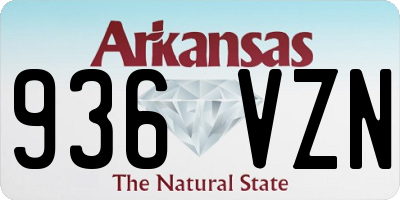 AR license plate 936VZN